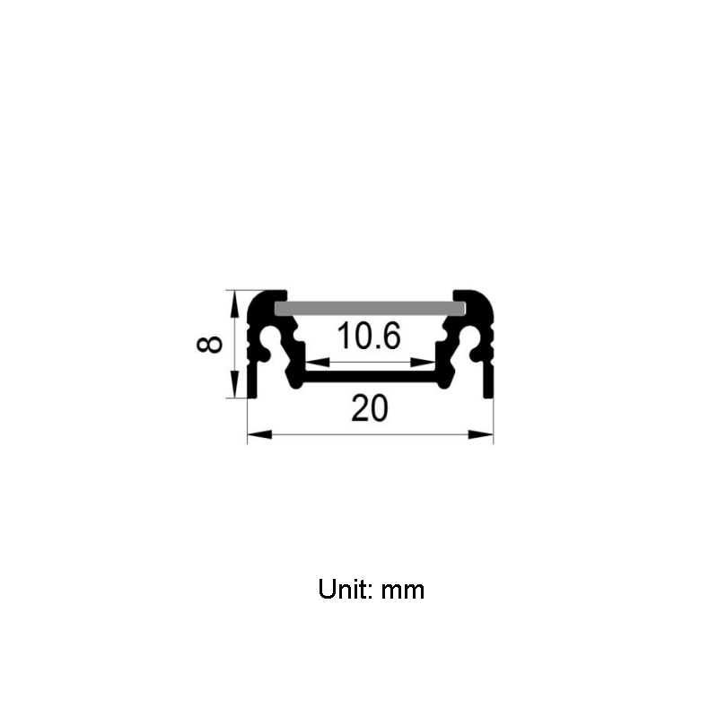 LED Light Black Aluminum Profile For 10mm 2116 High CRI LED Rope Lights LED Light Black Aluminum Profile For 10mm 2116 High CRI LED Rope Lights